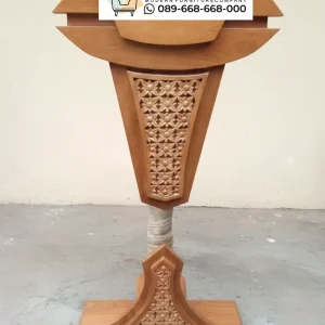 Jual Podium Ceramah Cibinong Kayu Jati Desain Terbaru