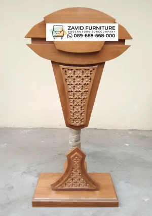 Jual Podium Ceramah Cibinong Kayu Jati Desain Terbaru