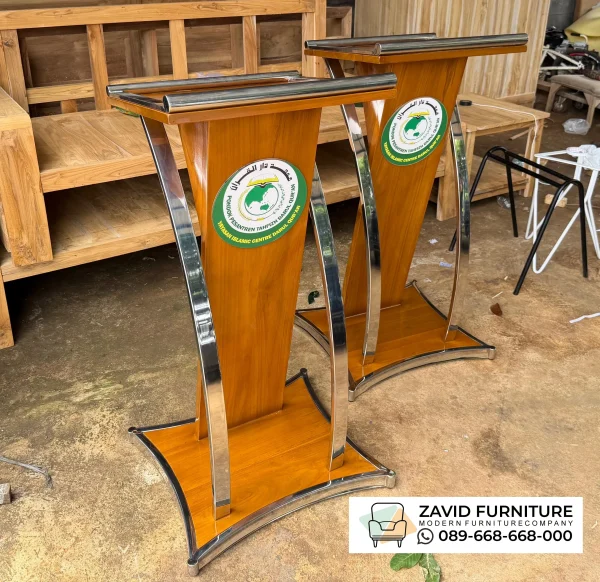 Jual Podium Kayu Jati Stainless Semarang