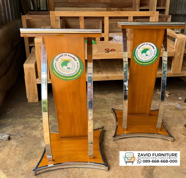 Jual Podium Stainless kayu jati berkualitas