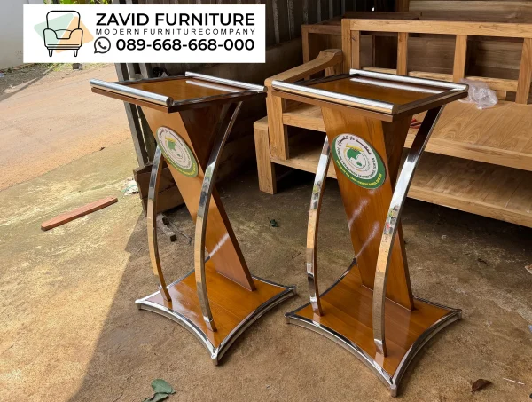 Jual Podium Stainless kayu jati berkualitas