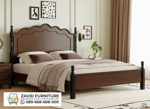 Jual Tempat Tidur Kayu Jati Headboard Gelombang Gresik