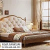 Jual Tempat Tidur Kayu Jati Tufted Minimalis Kota Batu