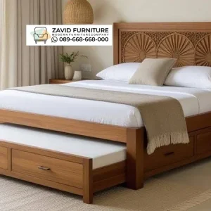Jual Tempat Tidur Kota Banyuwangi Kayu Jati Simpel