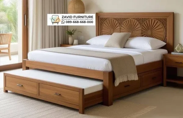 Jual Tempat Tidur Kota Banyuwangi Kayu Jati Simpel