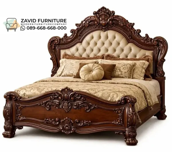 Jual Tempat Tidur Mewah Kayu Jati Ukir  Probolinggo
