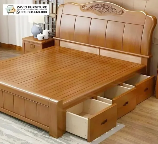 Jual Tempat Tidur Sumenep Kayu Jati Laci Mewah