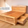 Jual Tempat Tidur Ukir Kayu Jati Laci Malang Terbaru