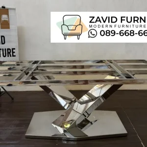 Jual kaki Meja Makan Stainless Silang Silver Jual kaki Meja Makan Stainless Silang Silver