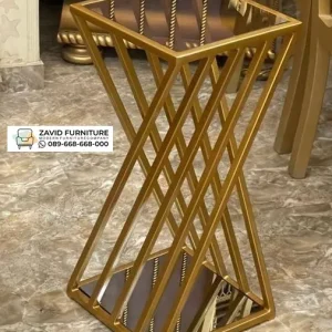 Kaki Meja Sudut Stainless Gold Bandung