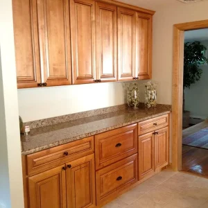 Kitchen Set Kayu Jati Desain Klasik Elegan