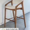 Kursi Bar Kayu Jati Modern Skandinavia