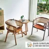 Set Kursi Teras Kombinasi Rotan Kayu Jati Estetik