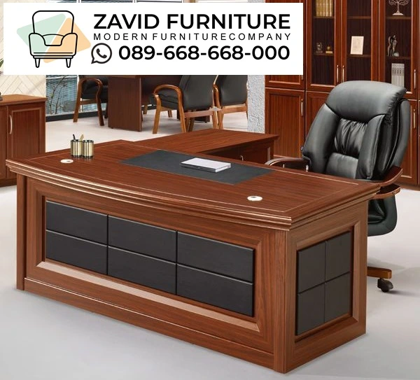 Meja Kantor Eksekutif Jati Model L