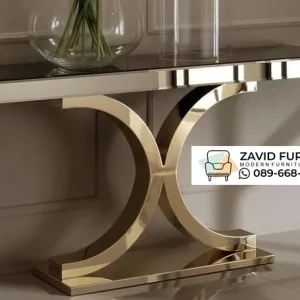 Meja Konsol Marmer Hitam Elegant