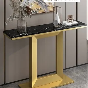 Meja Konsol Marmer Hitam Minimalis Meja Konsol Marmer Hitam Minimalis