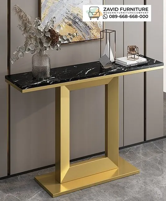 Meja Konsol Marmer Hitam Minimalis Meja Konsol Marmer Hitam Minimalis