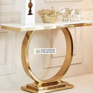 Meja Konsul Marmer Unik Stainless