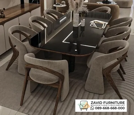 Meja Makan Marmer Hitam Mewah Meja Makan Bahan Marmer Hitam Mewah Berkelas