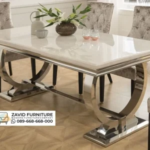 Meja Makan Marmer Putih Terbaru 2026