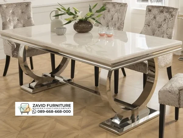 Meja Makan Marmer Putih Terbaru 2026