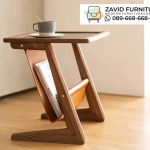 Meja Sudut Rangka Z Kayu Solid