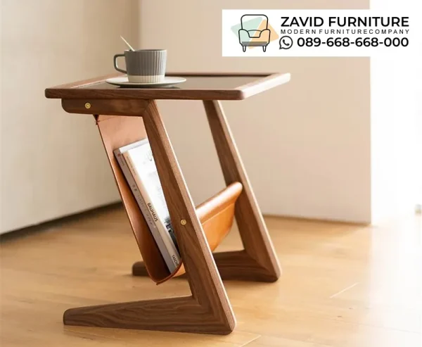 Meja Sudut Rangka Z Kayu Solid Meja Sudut Rangka Z Kayu Solid