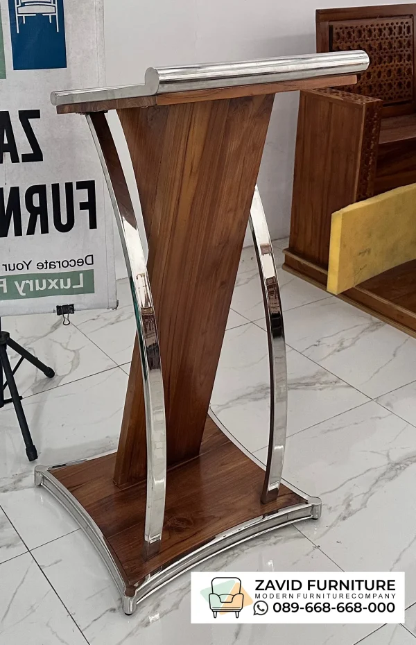 Podium Ceramah Garut Stainless Silver Podium Ceramah Garut Stainless Silver