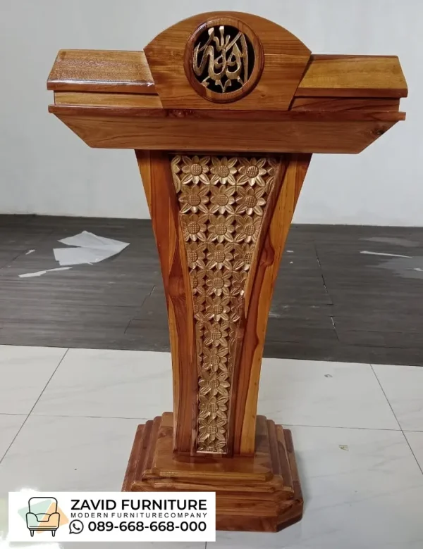 Podium Ceramah Purwakarta Kayu Jati Fungsional