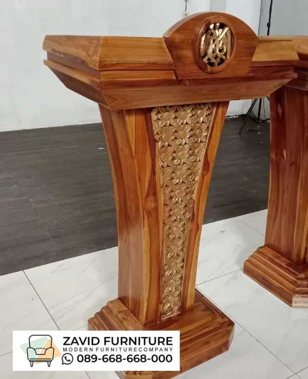 Podium Ceramah Subang Kayu Jati premium