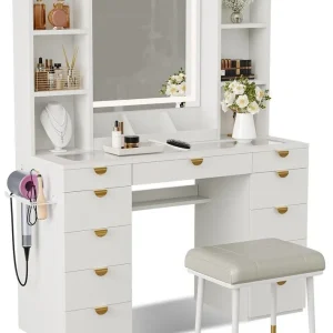 Set Meja Rias Minimalis Duco Putih