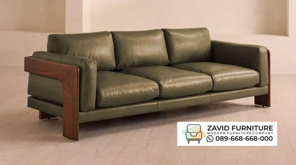 Sofa Kulit Minimalis Industrial Kontemporer