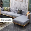 Sofa Letter L Rangka Stainless Gold