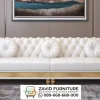 Sofa Aksen Gold Tufted Mewah Terbaru