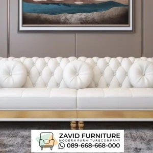 Sofa Aksen Gold Tufted Mewah Terbaru