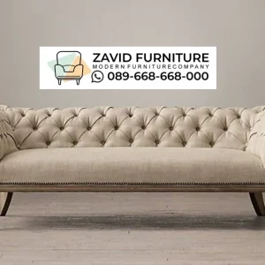 Sofa Tamu Aksen Kancing Tufting Klasik Minimalis