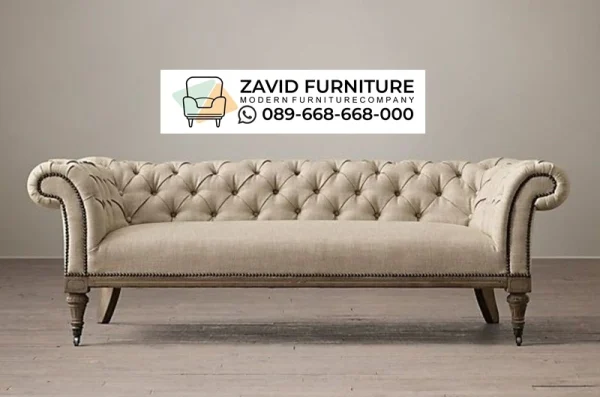 Sofa Tamu Aksen Kancing Tufting Klasik Minimalis Sofa Tamu Aksen Kancing Tufting Klasik Minimalis
