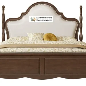 Tempat Tidur Kayu Jati Sandaran Jok Kain Putih Magelang Tempat Tidur Kayu Jati Sandaran Jok Kain Putih Magelang