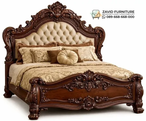 Tempat Tidur Kayu Jati Ukir Asli Jepara