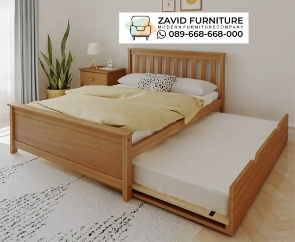 Tempat Tidur Sorong Kayu Jati Minimalis Banten