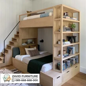 Tempat Tidur Tingkat Loft Multifungsi Scandinavian Tempat Tidur Tingkat Loft Multifungsi Scandinavian