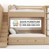 Tempat Tidur Tingkat Multifungsi Kayu Natural Tangga Laci