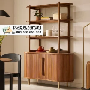 Jual Kabinet Kayu Jati Display Oval Retro