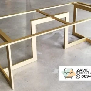 Jual Kaki Meja Besi Industrial Geometris Gold Edition
