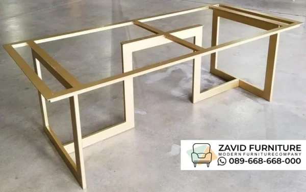 Jual Kaki Meja Besi Industrial Geometris Gold Edition