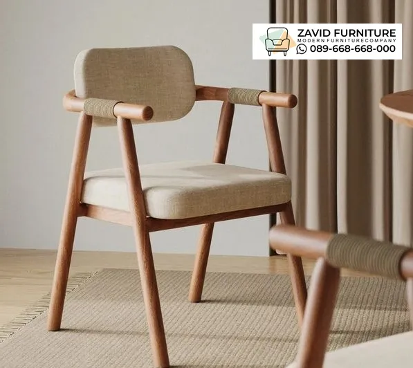 Jual Kursi Makan Rangka Kayu Kombinasi Busa