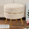 Jual Kursi Stool Velvet Glamour Gold Jual Kursi Stool Velvet Glamour Gold