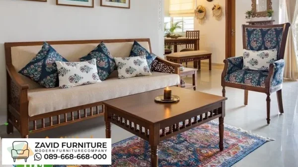 Jual Kursi Tamu Bahan Kayu Jati Motif Natural Salatiga