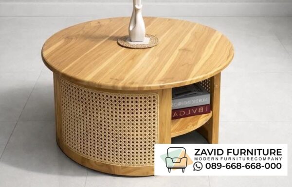 Jual Coffee Tabble Bulat Bahan Kayu Limited Edition