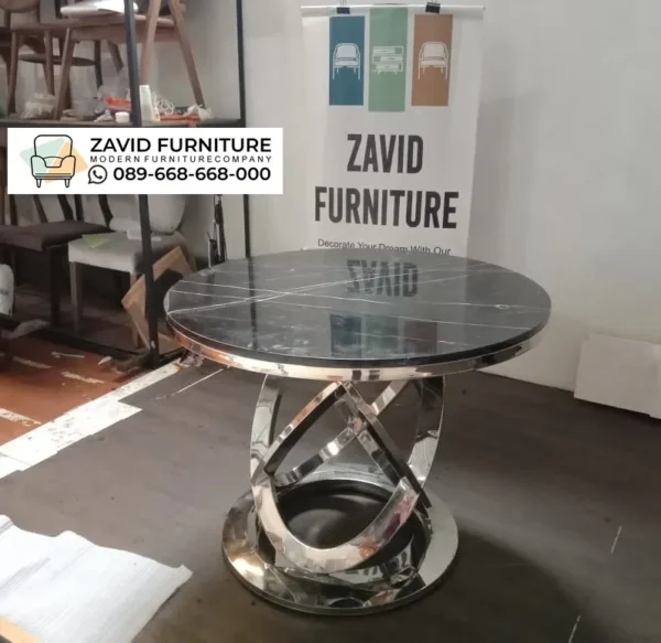 Jual Meja Marmer Black Bulat Istimewa Jual Meja Marmer Black Bulat Istimewa